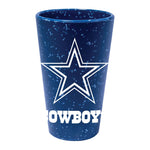 Dallas Cowboys Blue Speckle 16 oz Silicone Pint Glass