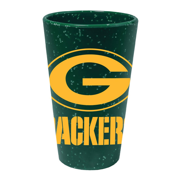 Green Bay Packers Green Speckle 16 oz Silicone Pint Glass