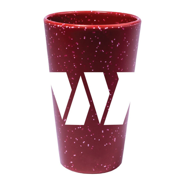 Washington Commanders Red Speckle 16 oz Silicone Pint Glass