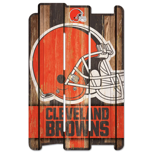 Cleveland Browns Wood Fence Sign