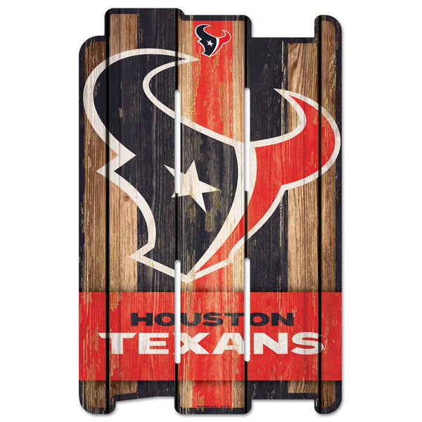 Houston Texans Wood Fence Sign
