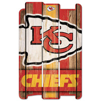 Kansas City Chiefs Wood Fence Sign