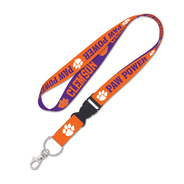 Clemson Tigers Lanyard w/detachable buckle 1"
