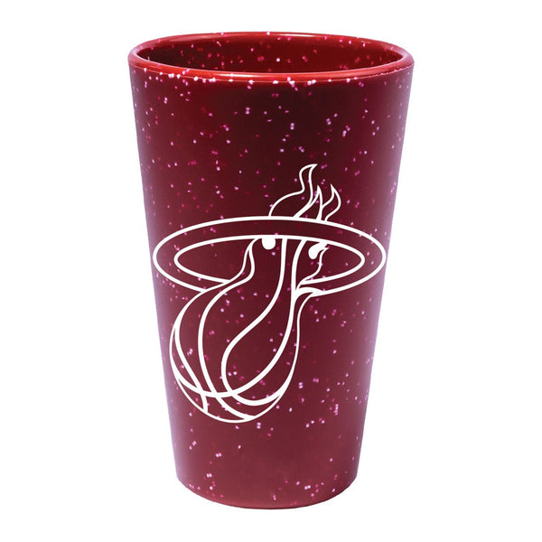 Miami Heat Color 16 oz Silicone Pint Glass