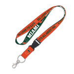 Miami Hurricanes SLOGAN Lanyard w/detachable buckle 1"