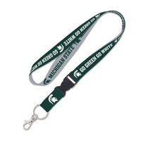 Wholesale-Michigan State Spartans Lanyard w/detachable buckle 1"