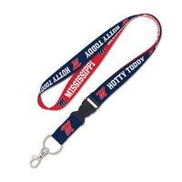 Wholesale-Ole Miss Rebels Lanyard w/detachable buckle 1"