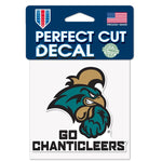 Wholesale-Coastal Carolina Chanticleers SLOGAN Perfect Cut Color Decal 4" x 4"