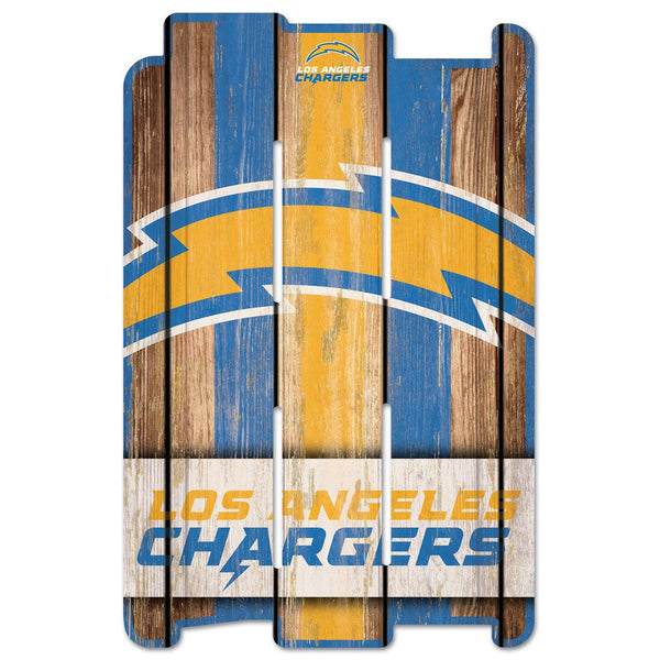 Los Angeles Chargers Wood Fence Sign