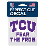 TCU Horned Frogs Perfect Cut Color Decal 4" x 4"