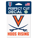 Wholesale-Virginia Cavaliers SLOGAN Perfect Cut Color Decal 4" x 4"