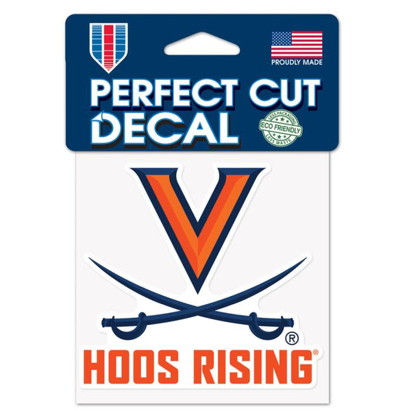 Wholesale-Virginia Cavaliers SLOGAN Perfect Cut Color Decal 4" x 4"