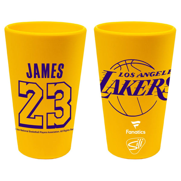Los Angeles Lakers 16 oz Silicone Pint Glass LeBron James