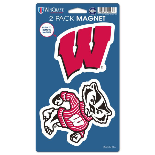 Wholesale-Wisconsin Badgers 2 Pack Magnets 5" x 9"