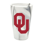 Wholesale-Oklahoma Sooners MOUNTAIN MARBLE 16 oz Silicone Pint Glass