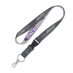 Wholesale-Abilene Christian Wildcats CHARCOAL Lanyard w/detachable buckle 1"