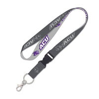 Wholesale-Abilene Christian Wildcats CHARCOAL Lanyard w/detachable buckle 1"