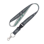 Adams State University Grizzlies CHARCOAL Lanyard w/detachable buckle 1"
