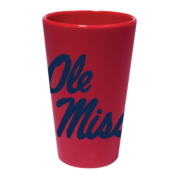 Ole Miss Rebels 16 oz Silicone Pint Glass