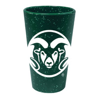 Colorado State Rams GREEN SPECKLE 16 oz Silicone Pint Glass
