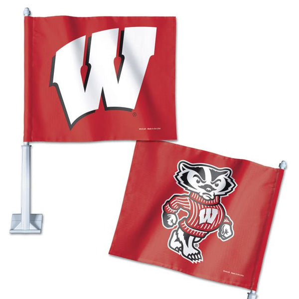 Wholesale-Wisconsin Badgers Car Flag 11.75" x 14"