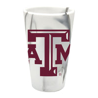 Texas A&M Aggies MOUNTAIN MARBLE 16 oz Silicone Pint Glass