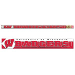 Wholesale-Wisconsin Badgers Pencil 6-pack