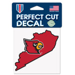 Wholesale-Louisville Cardinals Perfect Cut Color Decal 4" x 4"