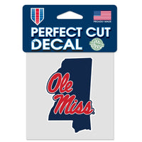 Wholesale-Ole Miss Rebels Perfect Cut Color Decal 4" x 4"