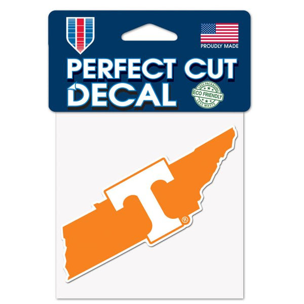 Wholesale-Tennessee Volunteers STATE SHAPE Perfect Cut Color Decal 4" x 4"