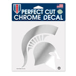 Wholesale-Michigan State Spartans Chrome Perfect Cut Decal 6" x 6"