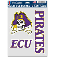 Wholesale-East Carolina Pirates Multi Use 3 Fan Pack