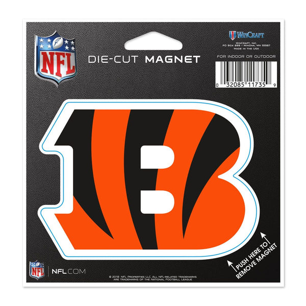 Cincinnati Bengals Die Cut Magnet 4.5" x 6"