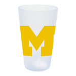Michigan Wolverines 16 oz Silicone Pint Glass