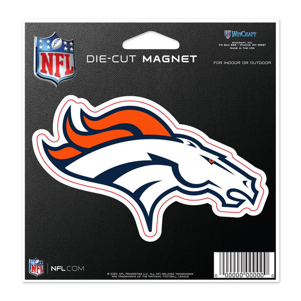 Denver Broncos Die Cut Magnet 4.5" x 6"