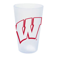 Wholesale-Wisconsin Badgers 16 oz Silicone Pint Glass