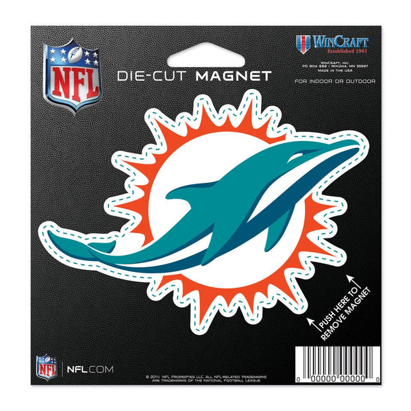 Miami Dolphins Die Cut Magnet 4.5" x 6"