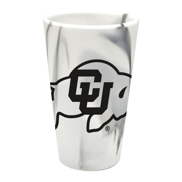 Wholesale-Colorado Buffaloes MOUNTAIN MARBLE 16 oz Silicone Pint Glass