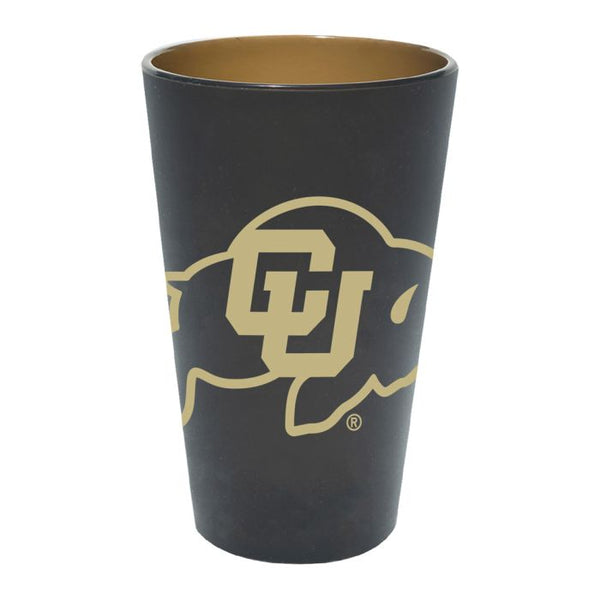 Wholesale-Colorado Buffaloes SMOKE 16 oz Silicone Pint Glass