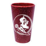 Wholesale-Florida State Seminoles RED SPECKLE 16 oz Silicone Pint Glass