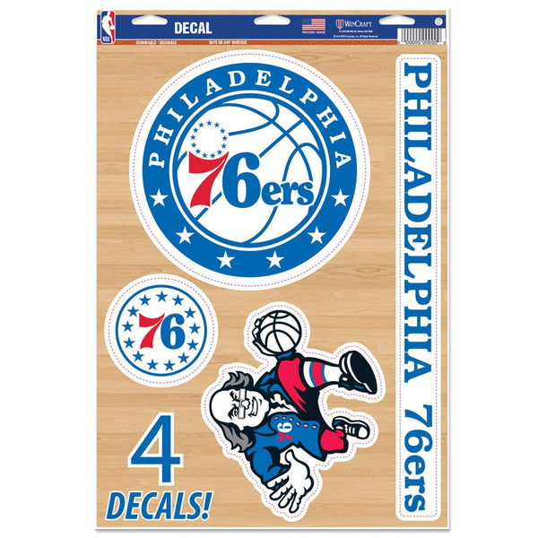 Philadelphia 76ers Multi-Use Decal 11" x 17"