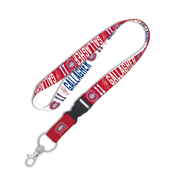 Montreal Canadiens Lanyard w/detachable buckle 1" Brendan Gallagher