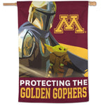 Wholesale-Minnesota Golden Gophers / Star Wars MANDALORIAN Vertical Flag 28" x 40"