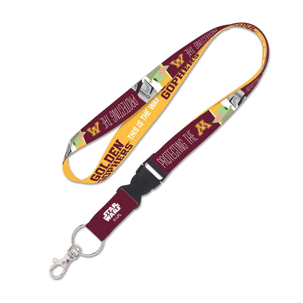 Minnesota Golden Gophers / Star Wars MANDALORIAN Lanyard w/detachable buckle 1"