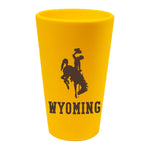 Wyoming Cowboys YELLOW 16 oz Silicone Pint Glass