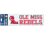 Wholesale-Ole Miss Rebels Stacked Design Perfect Cut Decals 3" x 10"