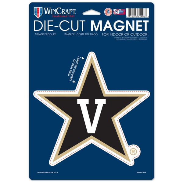 Wholesale-Vanderbilt Commodores Die Cut Logo Magnet 6.25" x 9"