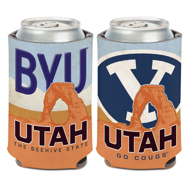 Brigham Young Cougars LICENSE PLATE Can Cooler 12 oz.