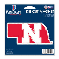 Wholesale-Nebraska Cornhuskers state shape logo Die Cut Magnet 4.5" x 6"