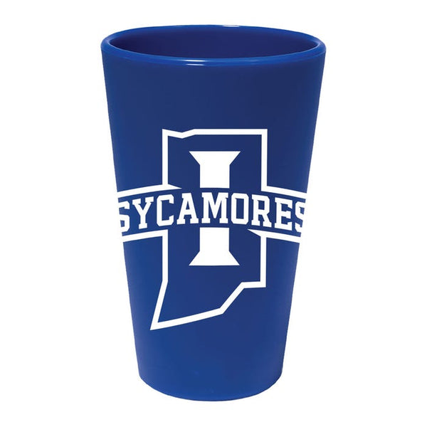 Indiana State Sycamores 16 oz Silicone Pint Glass